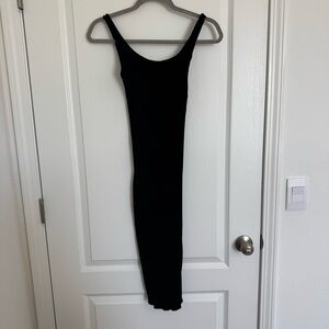 Fashion Nova  Black Sleeveless ribbed Dress